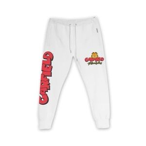 THE LAUNDRY ROOM x GARFIELD REVOLVE WHITE SWEATPANTS UNISEX S